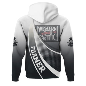 Railspirit Personalized Western Pacific Railroad Hoodie Railway-Themed Style Zip Up Hoodie Gift Idea For Trainspotter