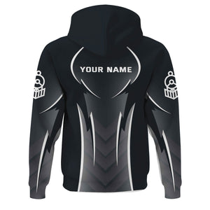 Railspirit Personalized Western Pacific Railroad Hoodie Striking Line Style Train Zip Up Hoodie For Locomotive Lovers