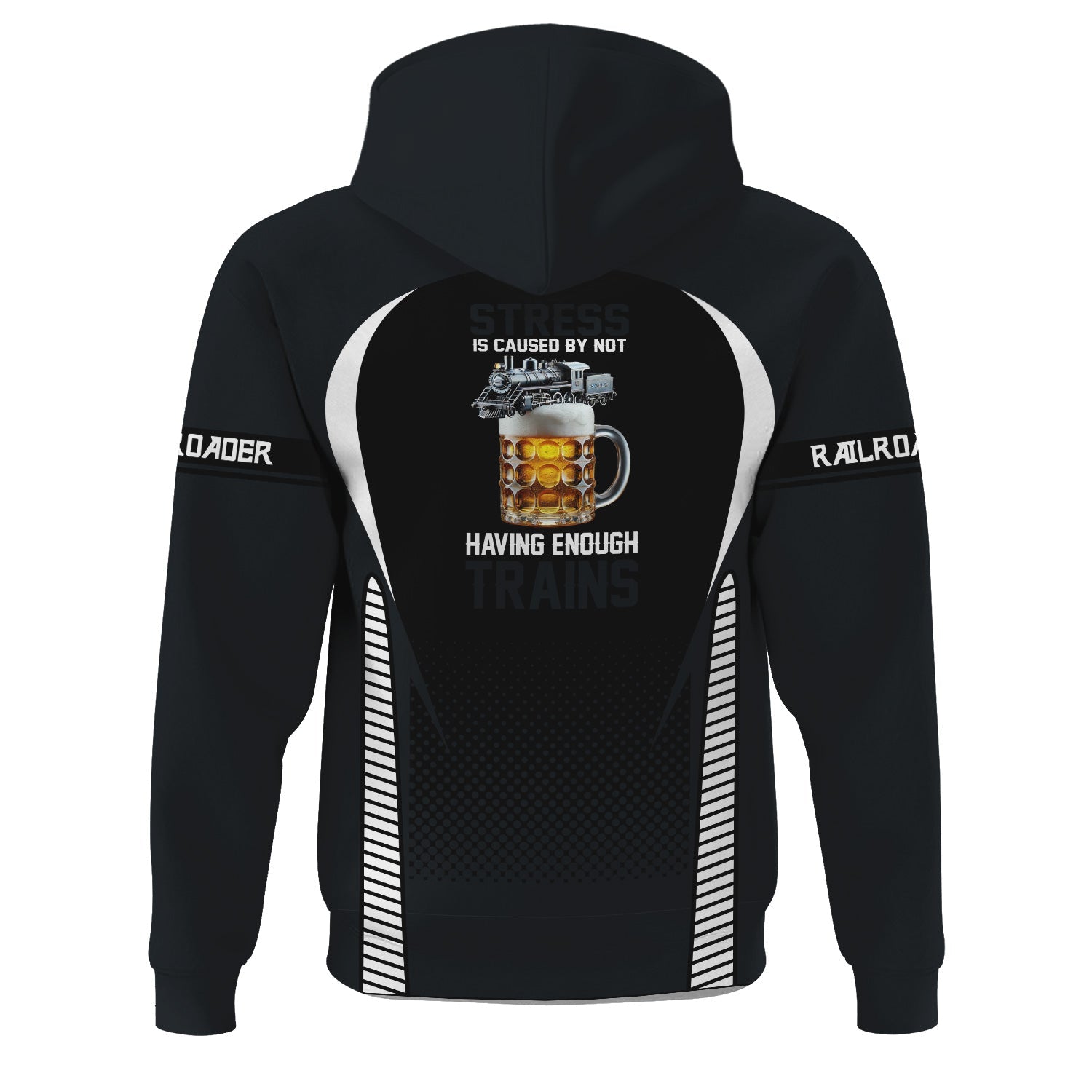 Railspirit Personalized Western Pacific Railroad Hoodie Stress Is Caused By Not Having Enough Trains  Zip Up Hoodie