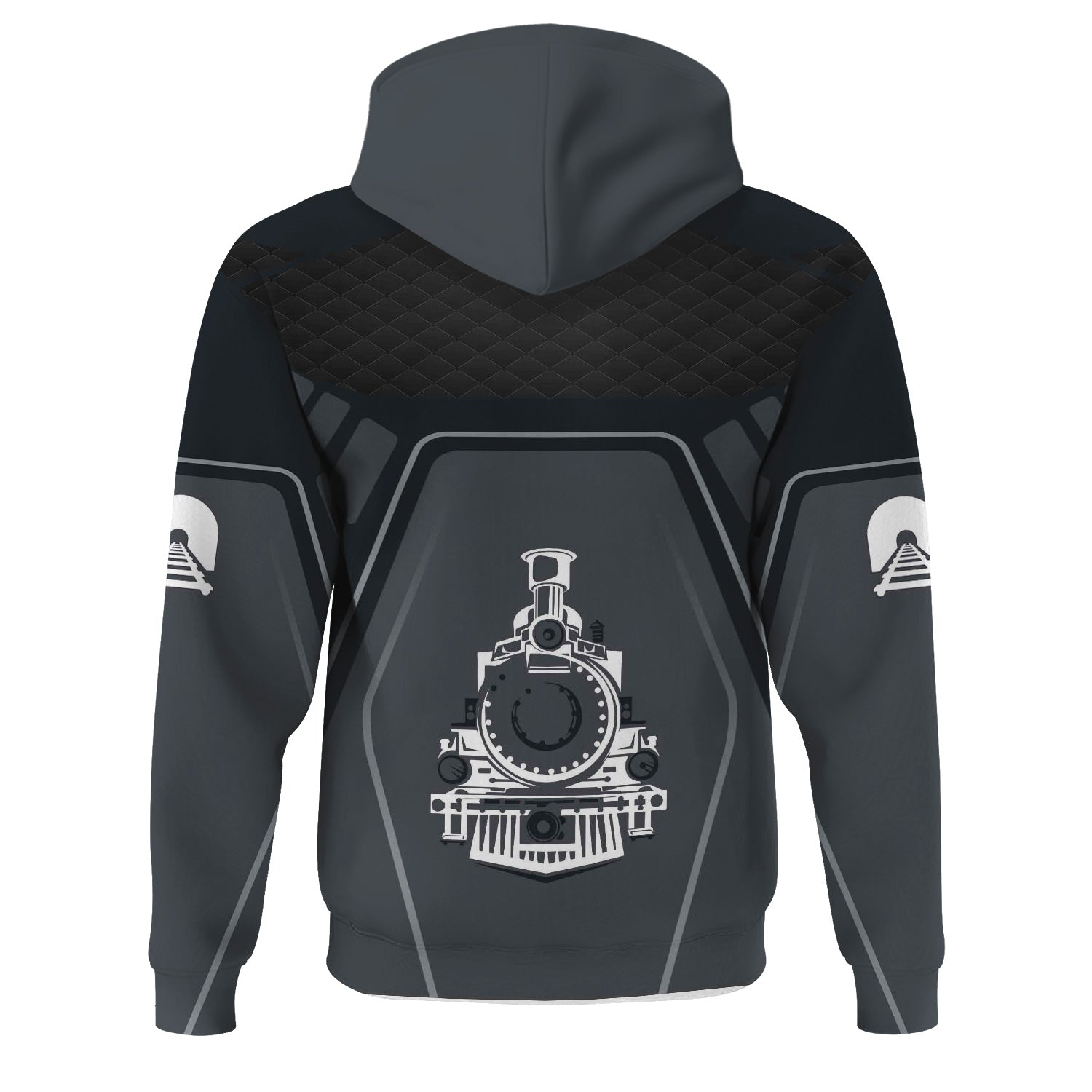 Railspirit Personalized Western Pacific Railroad Hoodie Steam Locomotive Engine Graphic Train Zip Up Hoodie All Over Print