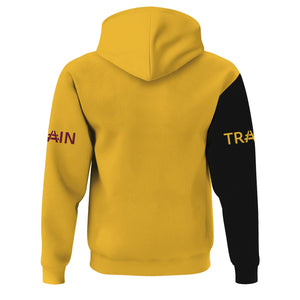 Railspirit Custom Name Boston and Maine Railroad Hoodie Railroad Crossing Sign Printed Zip Hoodie