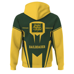 Railspirit Personalized New York, New Haven and Hartford Railroad Hoodie Custom Year Railroader New Haven Railroad Zip Up Hoodie