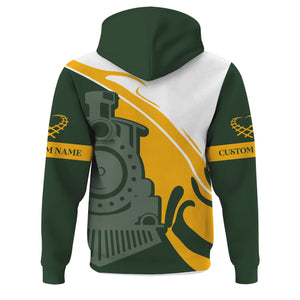 Railspirit Personalized New York, New Haven and Hartford Railroad Hoodie Flame-Inspired Style New Haven Railroad Zip Up Hoodie Gift For Train Lovers