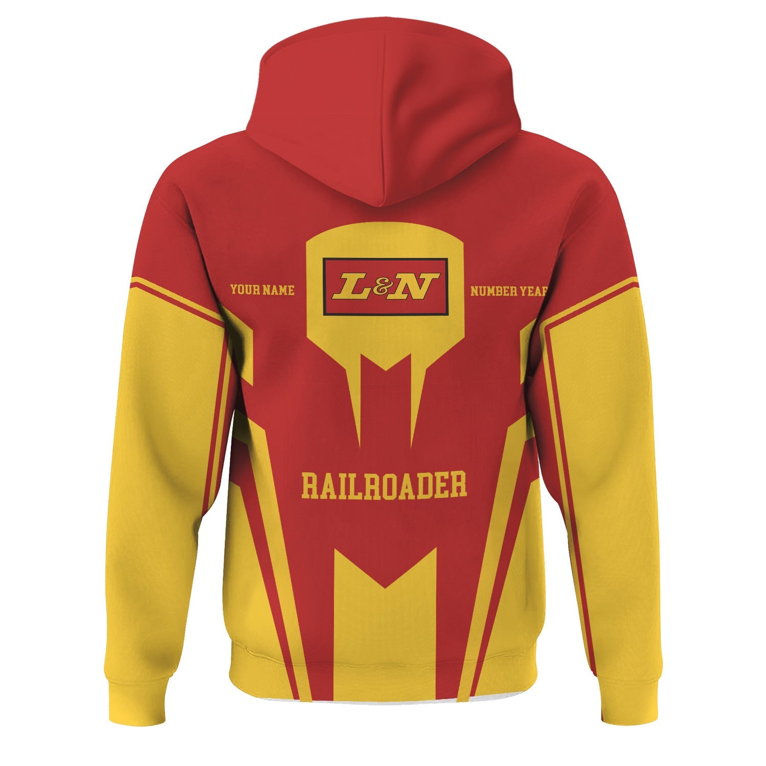 Railspirit Personalized Louisville and Nashville Railroad Hoodie Custom Year Railroader L&N Zip Up Hoodie Gift Idea For Train Lover