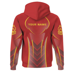 Railspirit Personalized Louisville and Nashville Railroad Hoodie Striking Line Style L&N Train Zip Up Hoodie For Locomotive Lovers