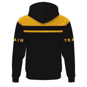 Railspirit Custom Name Chesapeake and Ohio Railway Hoodie American Train Ticket C&O Printed Zip Hoodie