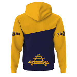 Railspirit Custom Name Chesapeake and Ohio Railway Hoodie One Track Mind C&O Printed Zip Hoodie