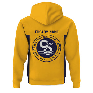 Railspirit Custom Name Chesapeake and Ohio Railway Hoodie Yes I Need All Those Train C&O Printed Zip Hoodie