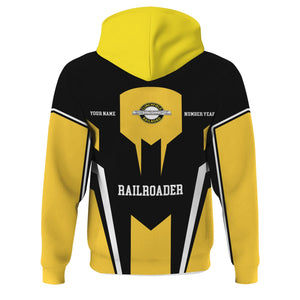 Railspirit Personalized Clinchfield Railroad Hoodie Custom Year Railroader Zip Up Hoodie Gift Idea For Train Lover