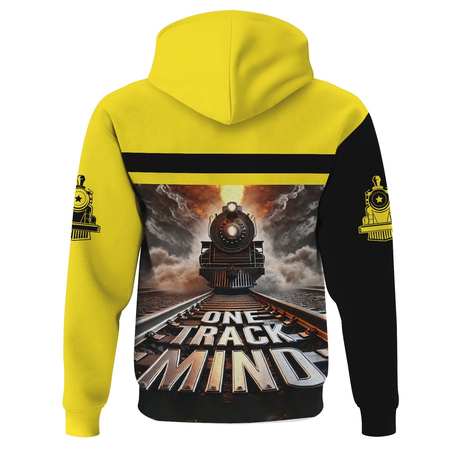 Railspirit Personalized Clinchfield Railroad Hoodie One Track Mind Train Printed ZIp Up Hoodie