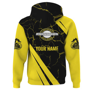 Railspirit Personalized Clinchfield Railroad Hoodie Crackle Texture Style Train Zip Up Hoodie For Trackhead