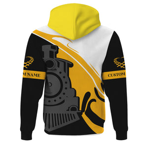Railspirit Personalized Clinchfield Railroad Hoodie Flame-Inspired Style Zip Up Hoodie Gift Idea For Train Lovers
