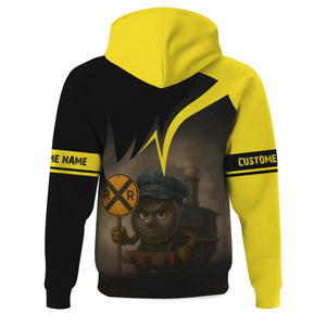 Railspirit Personalized Clinchfield Railroad Hoodie Angry Train Hoodie Gift Idea For Train Lover