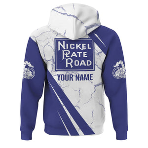 Railspirit Personalized New York, Chicago and St. Louis Railroad Hoodie Crackle Texture Style Nickel Plate Road Train Zip Up Hoodie For Trackhead