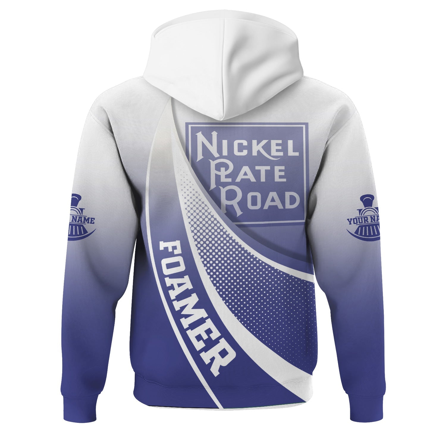 Railspirit Personalized New York, Chicago and St. Louis Railroad Hoodie Railway-Themed Style Nickel Plate Road Zip Up Hoodie Gift For Trainspotter