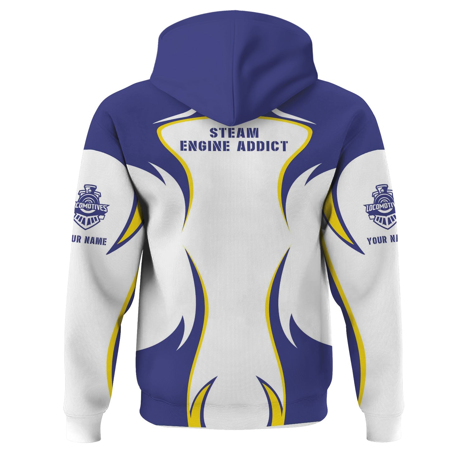 Railspirit Personalized New York, Chicago and St. Louis Railroad Hoodie Distinctive Flame Style Zip Up Hoodie For Steam Engine Addict