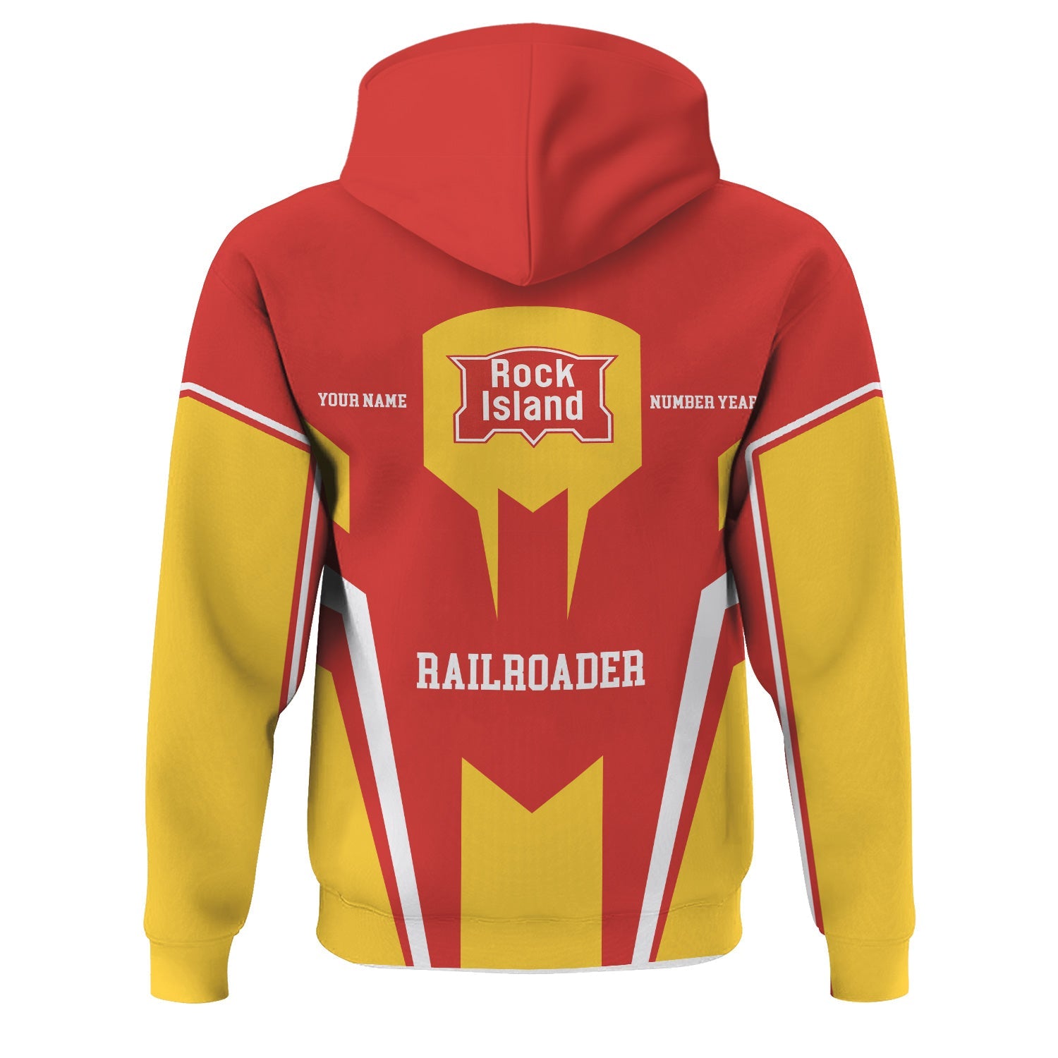 Railspirit Personalized Chicago, Rock Island and Pacific Railroad Hoodie Custom Year Railroader Rock Island Railroad Zip Up Hoodie