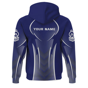 Railspirit Personalized B&O Great States Railroad Hoodie Striking Line Style Train Zip Up Hoodie For Locomotive Lovers