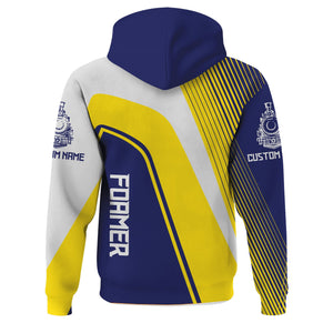 Railspirit Personalized B&O Great States Railroad Hoodie Vibrant Striking Style Zip Up Hoodie For Rail Enthusiasts