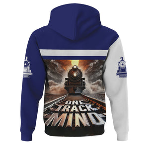 Railspirit Personalized B&O Great States Railroad Hoodie One Track Mind Train Printed ZIp Up Hoodie