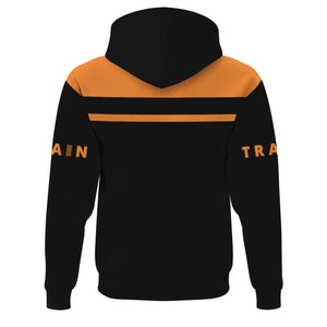 Railspirit Custom Name BNSF Railway Hoodie American Train Ticket Printed Zip Hoodie