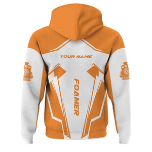 Railspirit Personalized BNSF Railway Hoodie Railway Trainspotter Style Zip Up Hoodie Gift Idea For Foamers