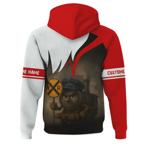 Railspirit Personalized The Chief Santa Fe Railroad Hoodie Angry Train Hoodie Gift Idea For Train Lover
