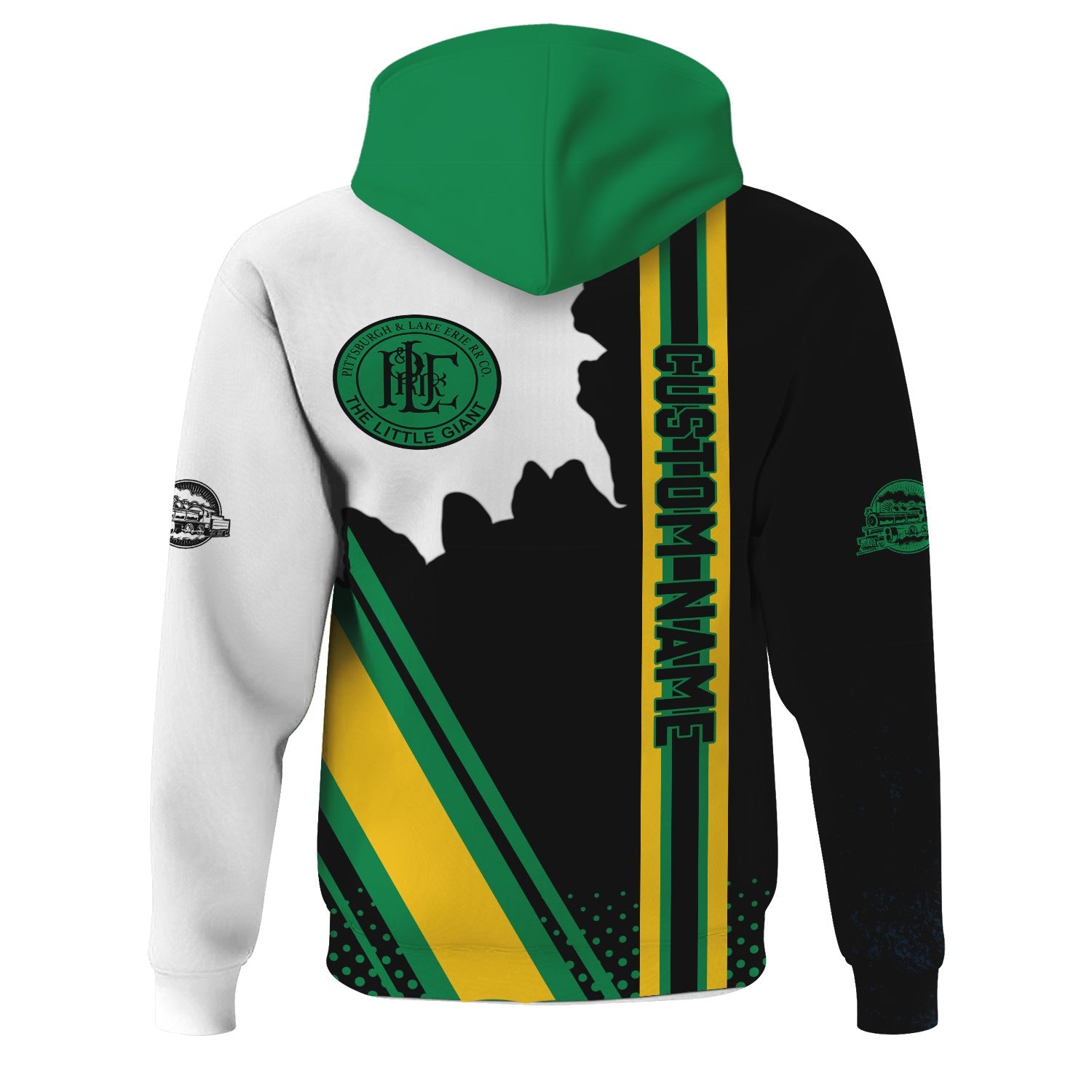 Railspirit Personalized Pittsburgh And Lake Erie Railroad Hoodie All Over Printed Unisex Zip Up Hoodie