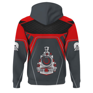 Railspirit Personalized Katy Railroad Hoodie Steam Locomotive Engine Graphic Train Zip Up Hoodie All Over Print