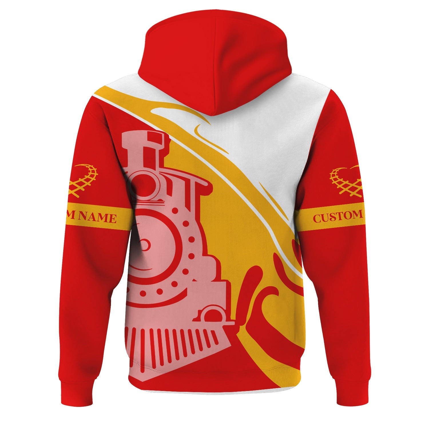 Railspirit Personalized Katy Railroad Hoodie Flame-Inspired Style Zip Up Hoodie Gift Idea For Train Lovers