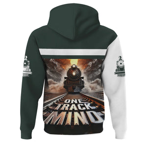 Railspirit Personalized Youngstown & Southern Railroad Hoodie One Track Mind Train Printed ZIp Up Hoodie