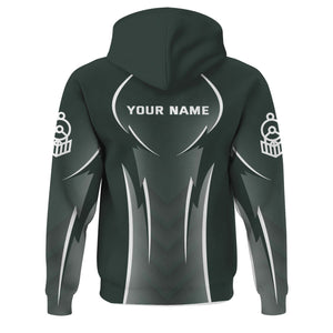 Railspirit Personalized Youngstown & Southern Railroad Hoodie Striking Line Style Train Zip Up Hoodie For Locomotive Lovers