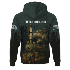 Railspirit Personalized Youngstown & Southern Railroad Hoodie Vintage Train Art Style Zip Up Hoodie For Locomotive Fans