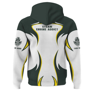 Railspirit Personalized Youngstown & Southern Railroad Hoodie Distinctive Flame Style Zip Up Hoodie For Steam Engine Addict