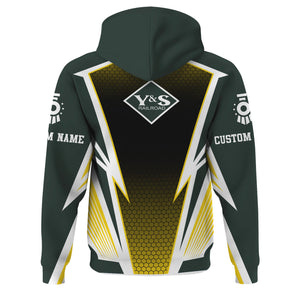 Railspirit Personalized Youngstown & Southern Railroad Hoodie Lightning Graphic Style Zip Up Hoodie Gift Idea For Train Lover