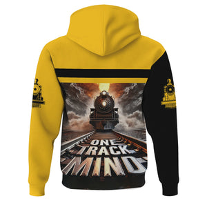 Railspirit Personalized Richmond, Fredericksburg And Potomac Railroad Hoodie One Track Mind Train Printed ZIp Up Hoodie