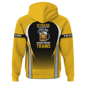 Railspirit Personalized Richmond, Fredericksburg And Potomac Railroad Hoodie Stress Is Caused By Not Having Enough Trains  Zip Up Hoodie
