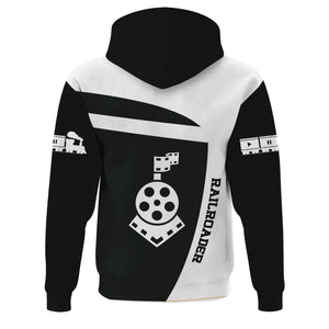 Railspirit Personalized Detroit Toledo And Ironton Railroad Hoodie All Aboard Steam Train Movie Projector Style Zip Up Hoodie