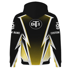 Railspirit Personalized Detroit Toledo And Ironton Railroad Hoodie Lightning Graphic Style Zip Up Hoodie Gift Idea For Train Lover