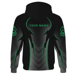 Railspirit Personalized Pittsburgh And Lake Erie Railroad Hoodie Striking Line Style Train Zip Up Hoodie For Locomotive Lovers