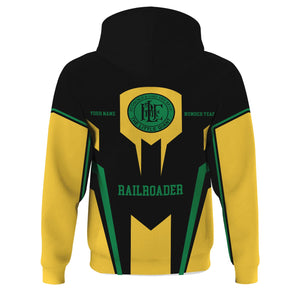 Railspirit Personalized Pittsburgh And Lake Erie Railroad Hoodie Custom Year Railroader Zip Up Hoodie Gift Idea For Train Lover