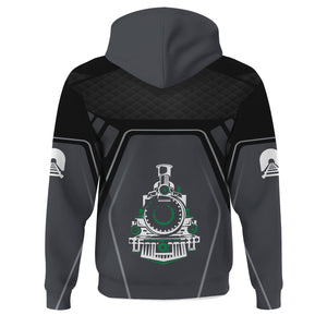 Railspirit Personalized Pittsburgh And Lake Erie Railroad Hoodie Steam Locomotive Engine Graphic Train Zip Up Hoodie All Over Print