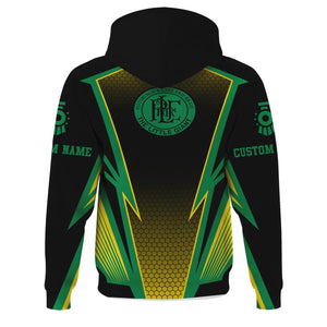 Railspirit Personalized Pittsburgh And Lake Erie Railroad Hoodie Lightning Graphic Style Zip Up Hoodie Gift Idea For Train Lover