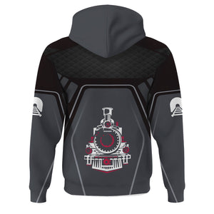 Railspirit Personalized Durango And Silverton Narrow Gauge Railroad Hoodie Steam Locomotive Engine Graphic Train Zip Up Hoodie All Over Print