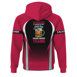 Railspirit Personalized Durango And Silverton Narrow Gauge Railroad Hoodie Stress Is Caused By Not Having Enough Trains  Zip Up Hoodie