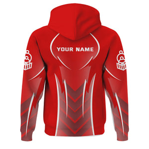 Railspirit Personalized Monongahela Railroad Hoodie Striking Line Style Train Zip Up Hoodie For Locomotive Lovers