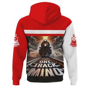 Railspirit Personalized Monongahela Railroad Hoodie One Track Mind Train Printed ZIp Up Hoodie