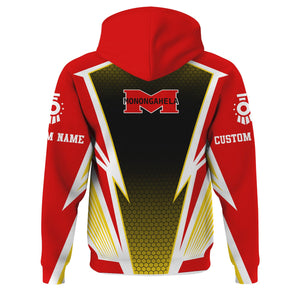 Railspirit Personalized Monongahela Railroad Hoodie Lightning Graphic Style Zip Up Hoodie Gift Idea For Train Lover