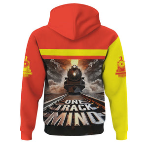 Railspirit Personalized Strasburg Railroad Hoodie One Track Mind Train Printed ZIp Up Hoodie