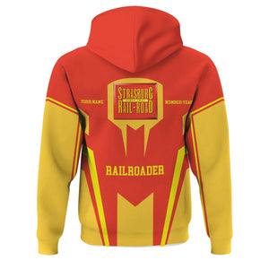 Railspirit Personalized Strasburg Railroad Hoodie Custom Year Railroader Zip Up Hoodie Gift Idea For Train Lover